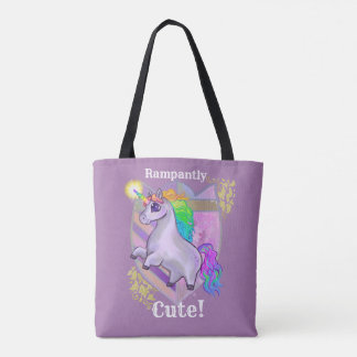 Bolso De Tela Rampantly Cute Unicorn