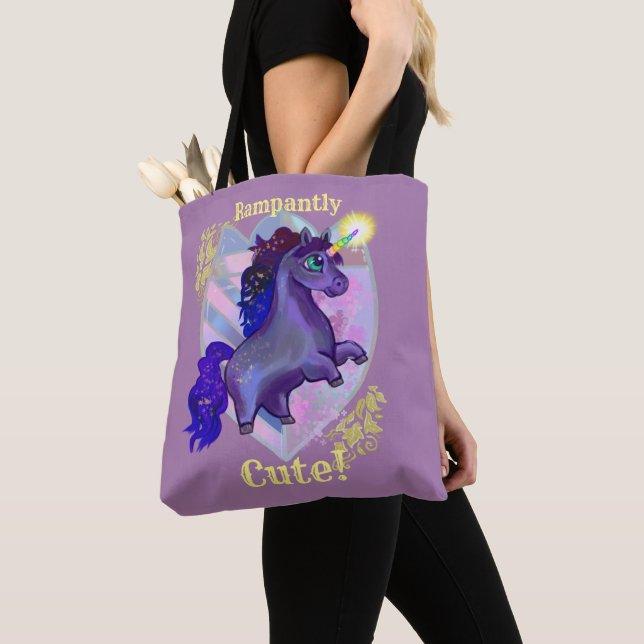 Bolso De Tela Rampantly Cute Unicorn (Detalle)
