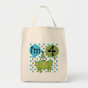 Bolso De Tela Rana azul 4 camisetas de cumpleaños y regalos