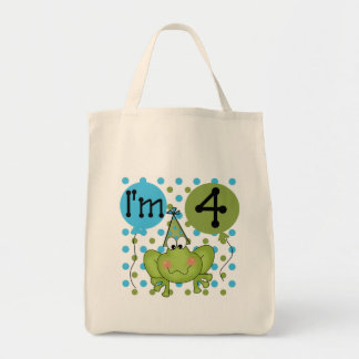 Bolso De Tela Rana azul 4 camisetas de cumpleaños y regalos