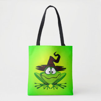 Bolso De Tela Rana bruja verde