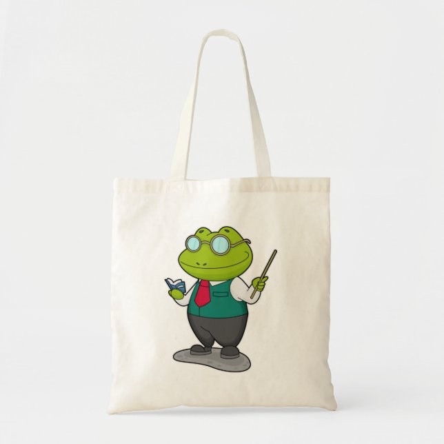 Bolso De Tela Rana como profesora con libro (Frente)