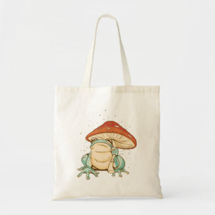 Bolso De Tela Rana cottagecore con hongo