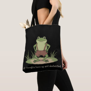 Bolso De Tela Rana Cottagecore Salir Pitando Divertida Sarcástic