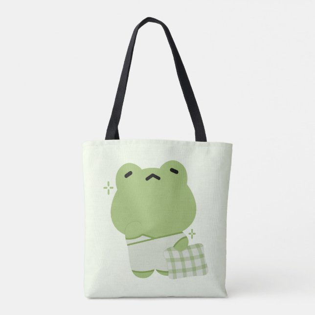 Bolso De Tela Rana Cute (Reverso)