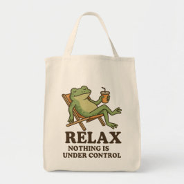 Bolso De Tela Rana De Chill - "Relájate, Nada Está Bajo Control