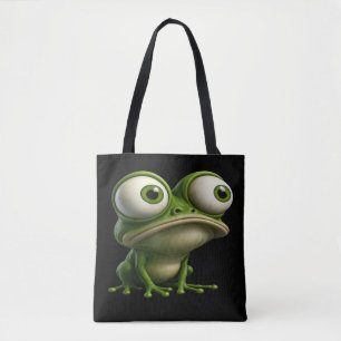 Bolso De Tela Rana de dibujos animados de ojos grandes