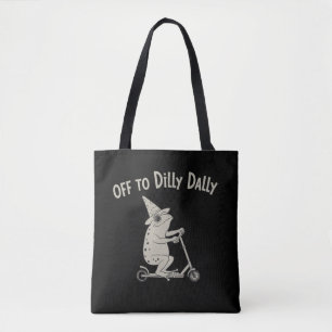 Bolso De Tela Rana Dilly Dallying Nacida Para Dilly Dally Tonto 