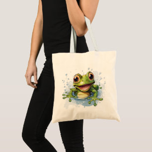 Bolso De Tela Rana divertida