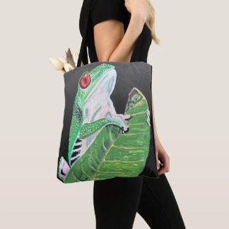 Bolso De Tela Rana en hoja