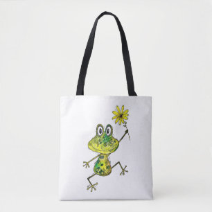 Bolso De Tela Rana feliz y caprichosa