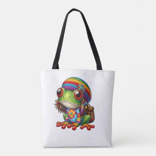 Bolso De Tela Rana Groovy con hilos