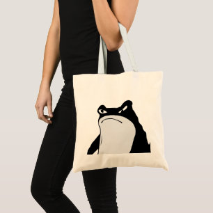 Bolso De Tela Rana gruñón dibujando arte japonés de Matsumoto Ho