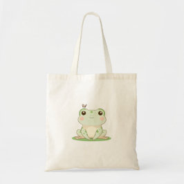 Bolso De Tela Rana Kawaii con Diseño de Naturaleza Llena de Mari