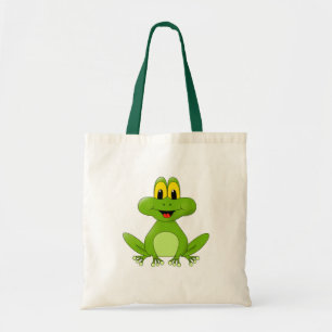 Bolso De Tela Rana linda del dibujo animado
