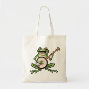 Bolso De Tela Rana Retro Toca Banjo Amantes de la Música de los