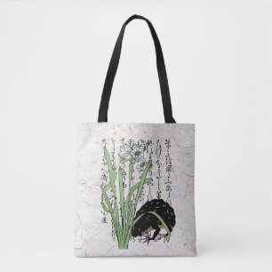 Bolso De Tela Rana Sapo Botánico Japonés del Siglo XVIII