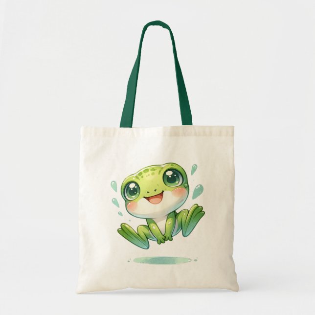 Bolso De Tela Rana verde dulce (Frente)