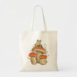 Bolso De Tela Rana Vintage Con Setas Cottagecore