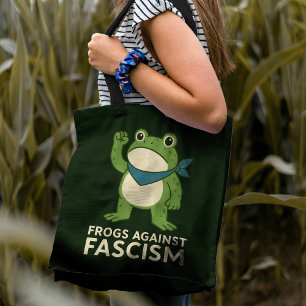 Bolso De Tela Ranas Contra el Fascismo Protesta de Rana de Portl