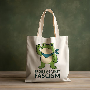 Bolso De Tela Ranas Contra el Fascismo Protesta de Rana de Portl