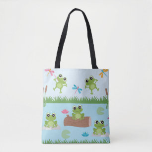 Bolso De Tela Ranas cortas en estanques