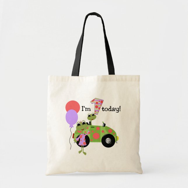 Bolso De Tela Ranas de sangre primer cumpleaños (Frente)