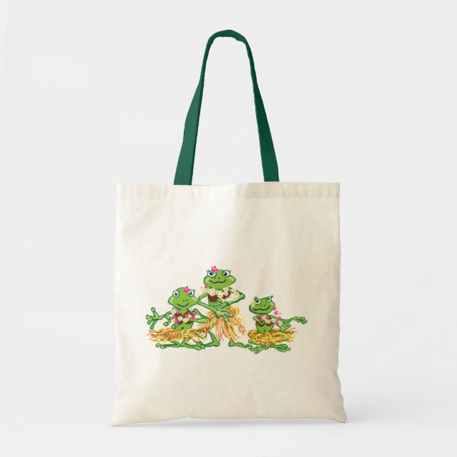 Bolso De Tela ranas hula chica (Frente)