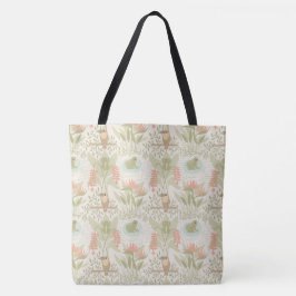 Bolso De Tela Ranas y pájaros suaves de la selva