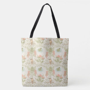Bolso De Tela Ranas y pájaros suaves de la selva