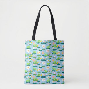 Bolso De Tela Ranas y Personalizados de lirio