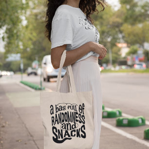 Bolso De Tela Randomness & Snacks Quirky Modern Stylish
