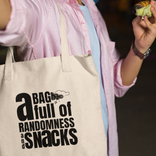 Bolso De Tela Randomness & Snacks Quirky Modern Stylish