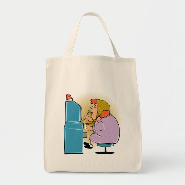 Bolso De Tela Ranuras de la máquina tragaperras - juego a ganar (Frente)