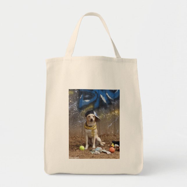 Bolso De Tela Rapera Perro - Tote "Lil Sneezy" - Opción 2 (Frente)