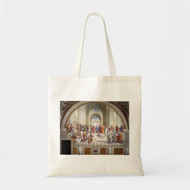 Bolso De Tela Raphael Raffaello School of Athens (Frente)