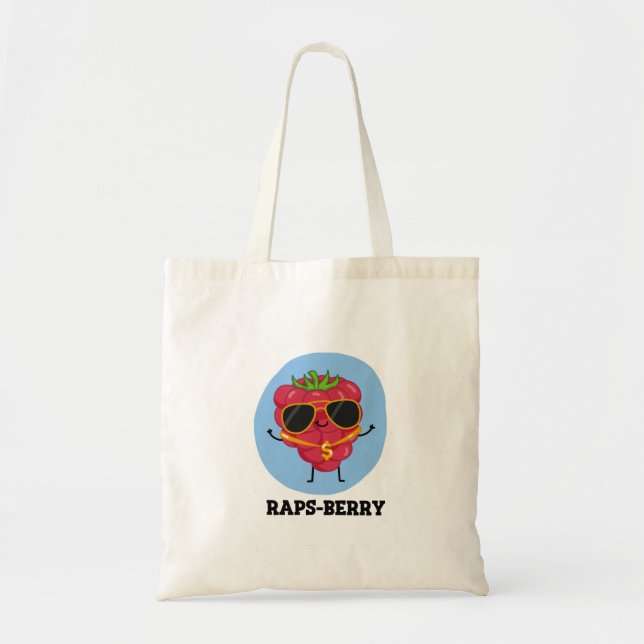 Bolso De Tela Raps-berry Funny Rapper Raspberry Pun (Frente)