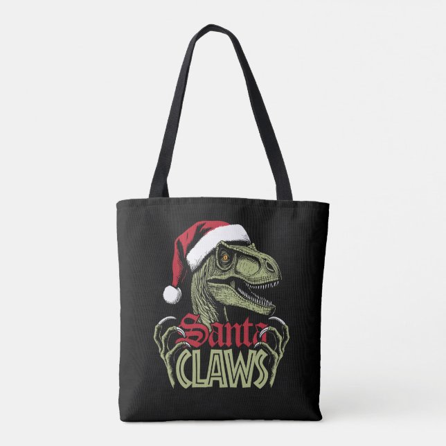 Bolso De Tela Raptor de Santa Claw (Reverso)