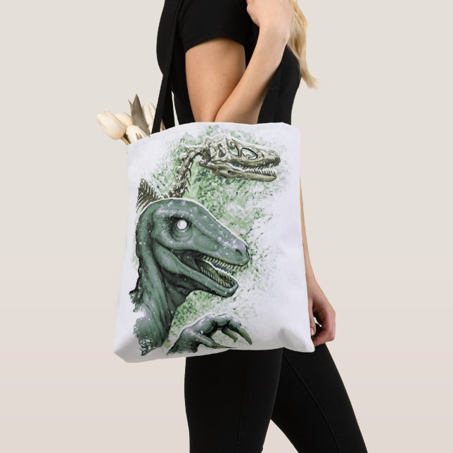 Bolso De Tela Raptor en verde (Detalle)