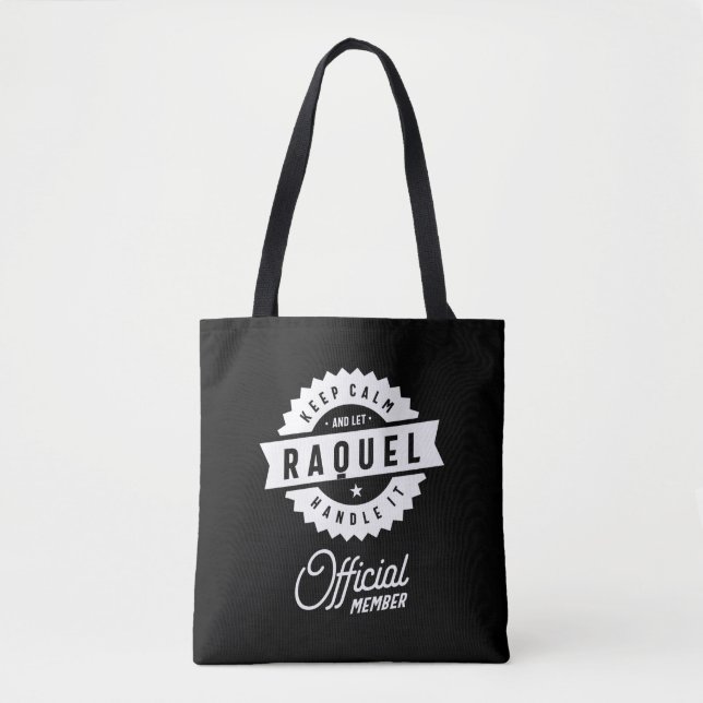 Bolso De Tela Raquel Personalizado Name Birthday Gift (Anverso)