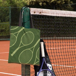 Bolso De Tela raquetas de tenis verdes