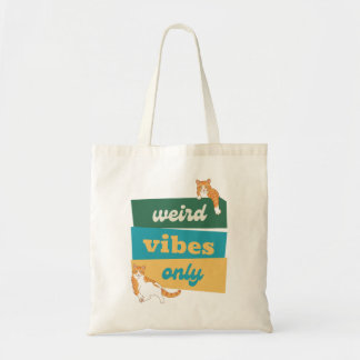Bolso De Tela Rara Vibes Sólo Funny Meme Cat Tote Bag