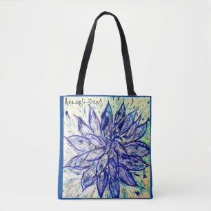 Bolso De Tela Rare Blue Dahlia