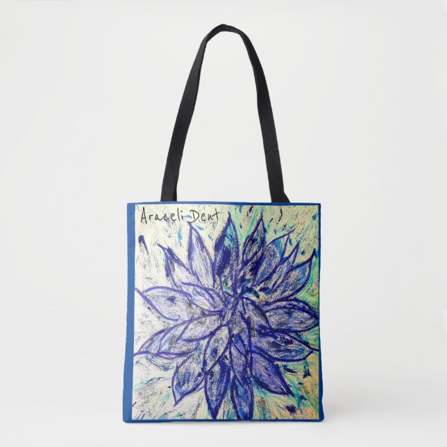 Bolso De Tela Rare Blue Dahlia (Anverso)