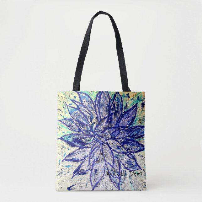 Bolso De Tela Rare Blue Dahlia (Anverso)
