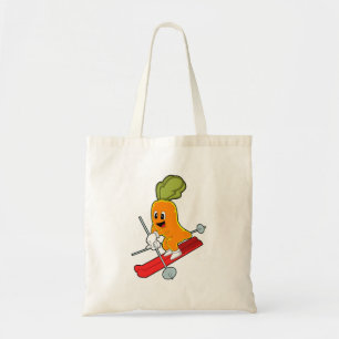 Bolso De Tela Rarrot como esquiador con esquí