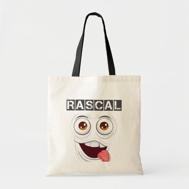 Bolso De Tela Rascal Negrita Typografía Tote Bag - Cheeky y Play (Frente)