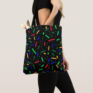 Bolso De Tela Rasgadores verdes de color rojo negro
