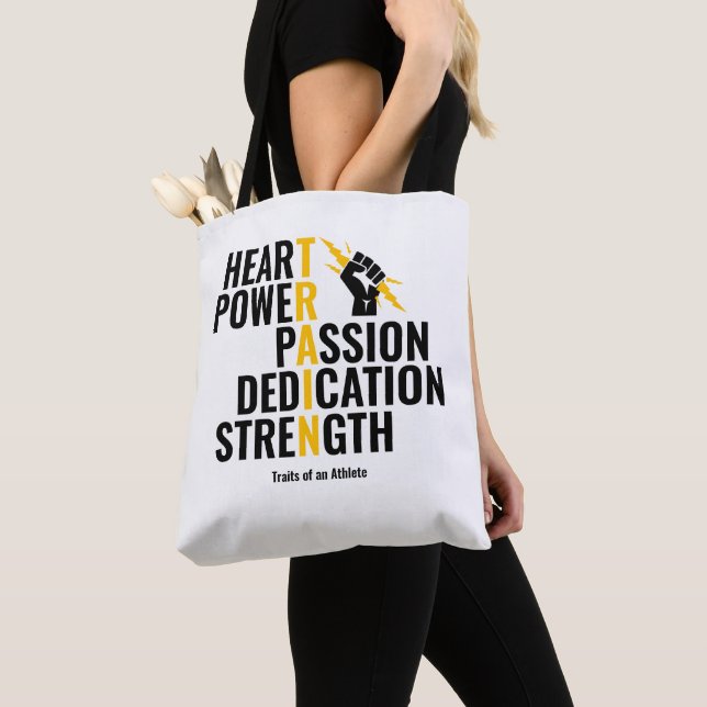 Bolso De Tela Rasgos de un atleta (Detalle)