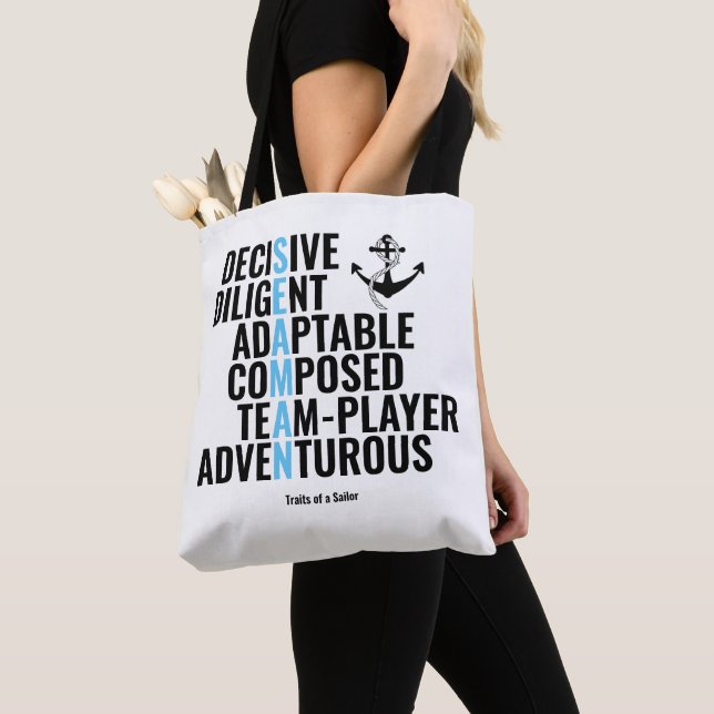 Bolso De Tela Rasgos de un marinero (Detalle)